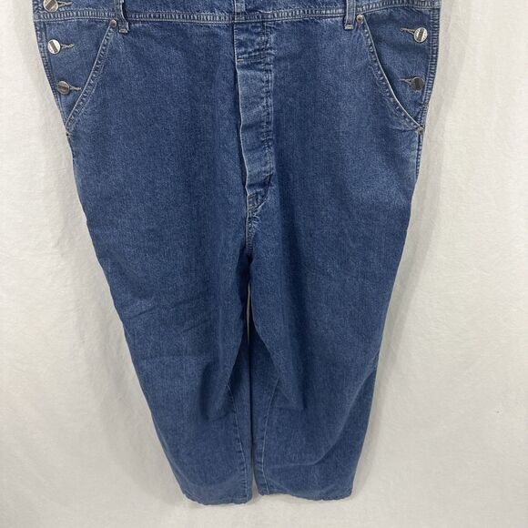Guess Vintage 90s Y2K Medium Blue Wash Overalls USA Cotton Size XL Style 11737 - Picture 4 of 16